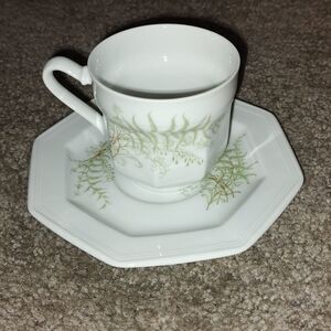 Gallo Leonardo Fougere Sommerfarn Cup and Saucer